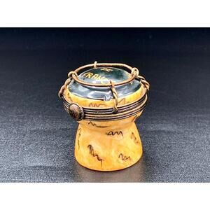 Authentic Hand-Painted Limoges Trinket Box – Champagne Cork with Wire Cage